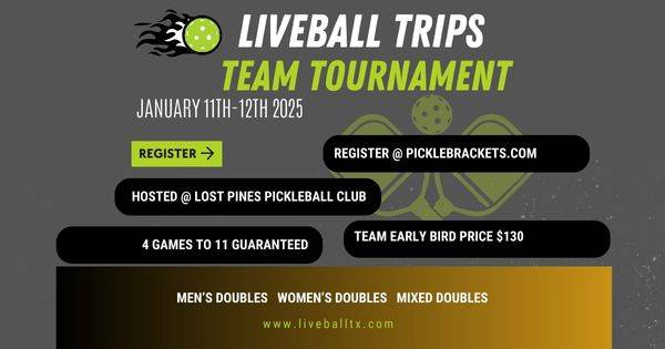 JANUARY 11-12TH LIVEBALL TRIPS TEAM TOURNAMENT (Team cost $170))
