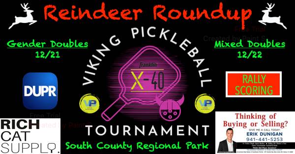 Viking Pickleball Reindeer Roundup