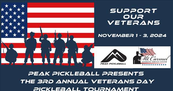 Peak Pickleball presents the 3rd Annual Veterans Day Tournament