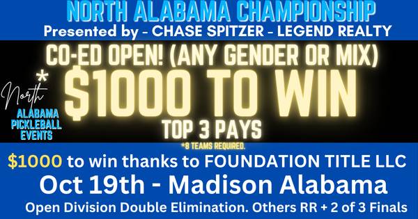 $$1000 to win North Alabama Championship GOLDEN DUCK- Presented by Chase Spitzer LEGEND Realty