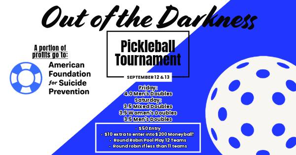 Out of the Darkness Tournament at Rowdy Hog Pickleball