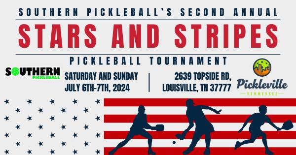 ONE DAY  TOURNAMENT!!        2nd Annual Stars and Stripes Pickleball Tournament