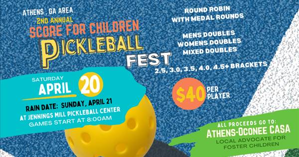 2nd Annual Score for Children Pickleball Fest