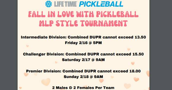 Fall in Love with Pickleball MLP Tournament