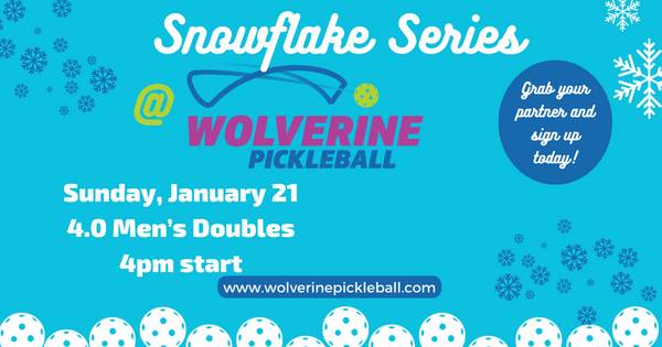 Wolverine Pickleball Snowflake Series - 4.0 Men