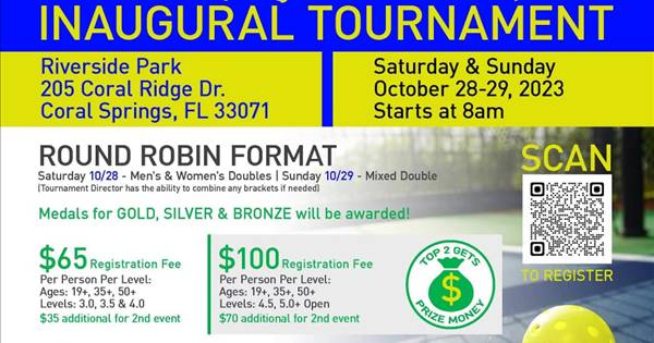 CORAL SPRINGS PICKLEBALL GROUP INAUGURAL TOURNAMENT