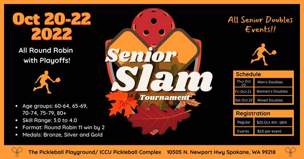 Spokane Senior Slam  Oct 20-22 2022