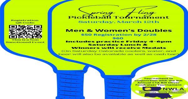 Bill Oliver Spring Fling Pickleball Fundraiser Tournament