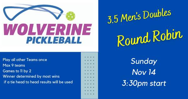 3.5 Men's Doubles Round Robin