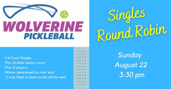 Sunday Singles Round Robin