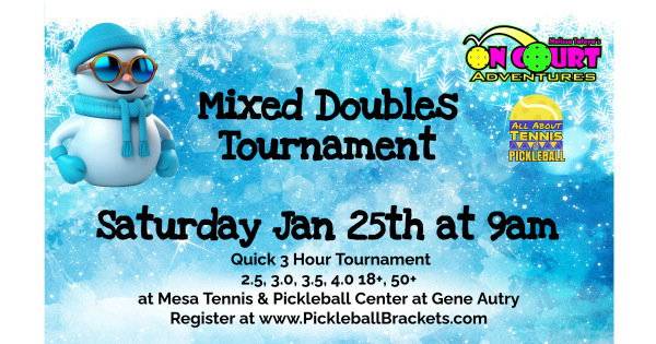 On Court Adventures 1 Day Mixed Doubles Tournament at Gene Autry