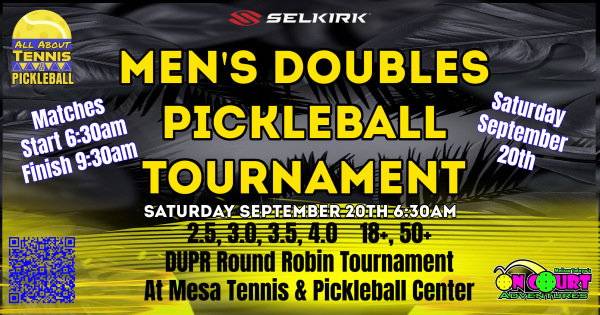 On Court Adventures 1 Day Men's Doubles Tournament at Gene Autry