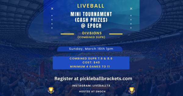 Liveball at Epoch 2 men's divisions (Cash Prizes) (1pm)