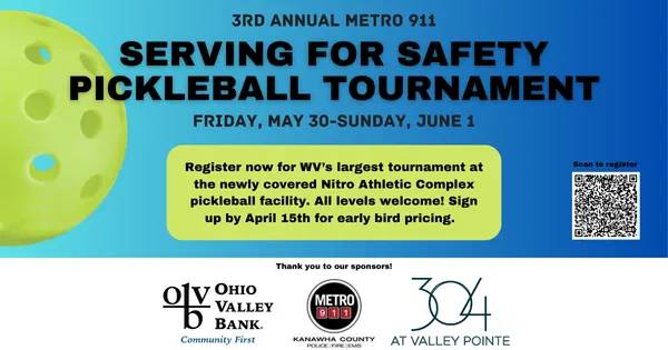 $$20K - Metro 911 Serving for Safety Pickleball Tournament sponsored by OVB & 304 at Valley Pointe