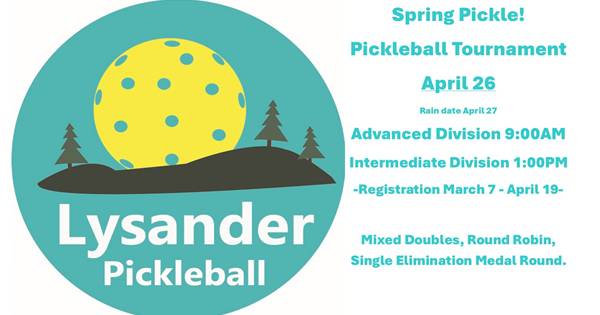 CANCELED: Lysander Park Spring Pickleball Tournament