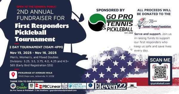 Fundraiser for First Responders Pickleball Tournament (2nd Annual) - INDOOR