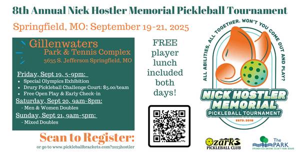 8th Annual Nick Hostler Memorial Pickleball Tournament