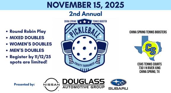 China Spring Pickleball Doubles Fundraiser
