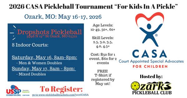 2026 CASA "For Kids in a Pickle" Fundraiser Tournament
