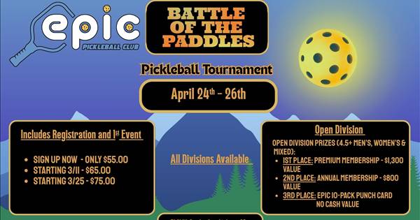 Battle of the Paddles - $75 INCLUDES REGIST. & 1ST EVENT