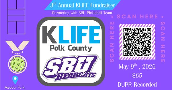 3rd Annual KLIFE FUNdraiser (Partnering with SBU Pickleball Team)
