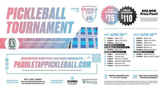 Paddle Tap Pickleball - April 18th-19th