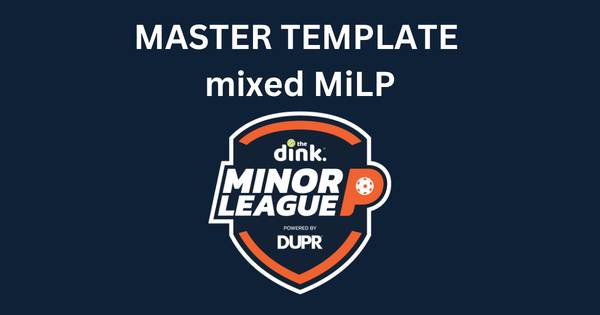 TEMPLATE for Official Minor League Pickleball (MiLP mixed 2men & 2 women)