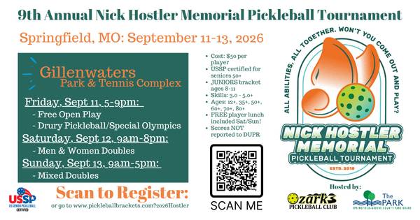 2026 9th Annual Nick Hostler Memorial Tournament