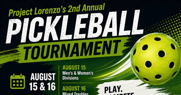 Project Lorenzo's 2nd annual pickleball tournament