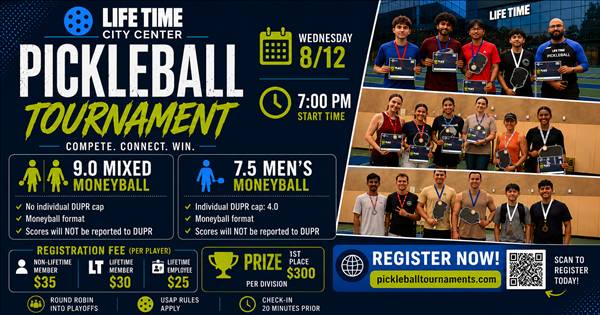 Lifetime City Center 9.0 Mixed and 7.5 Men Moneyball Tournament