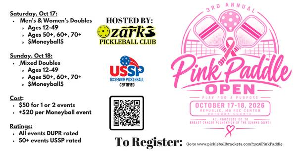 2026 Pink Paddle Open