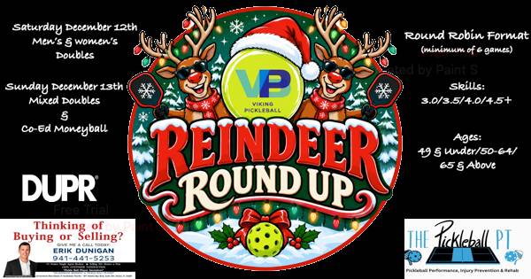 Viking Pickleball Reindeer Round Up