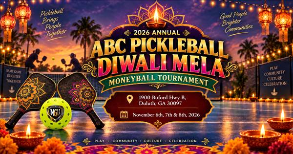 2026 Annual ABC Pickleball Diwali Mela Moneyball Tournament